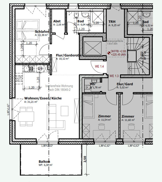 Grundriss 1.4