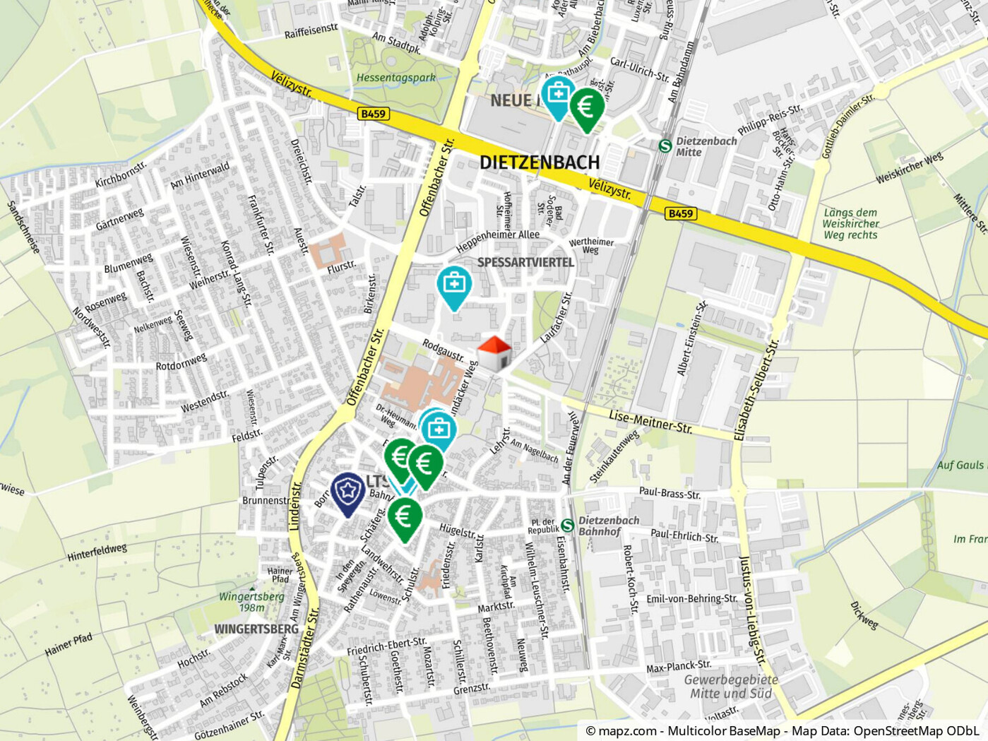 Geolyzer Kartenausschnitt