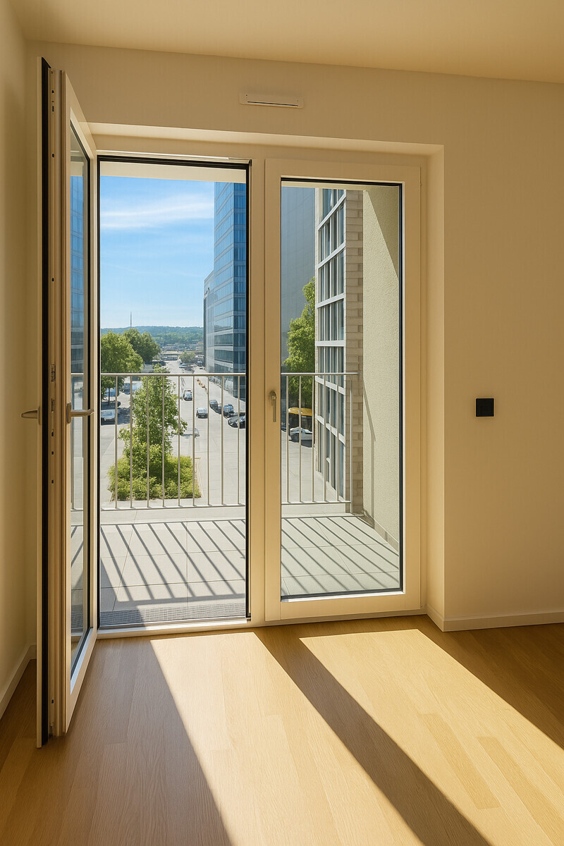 Loggia Schlafzimmer mit Ankleidebereich