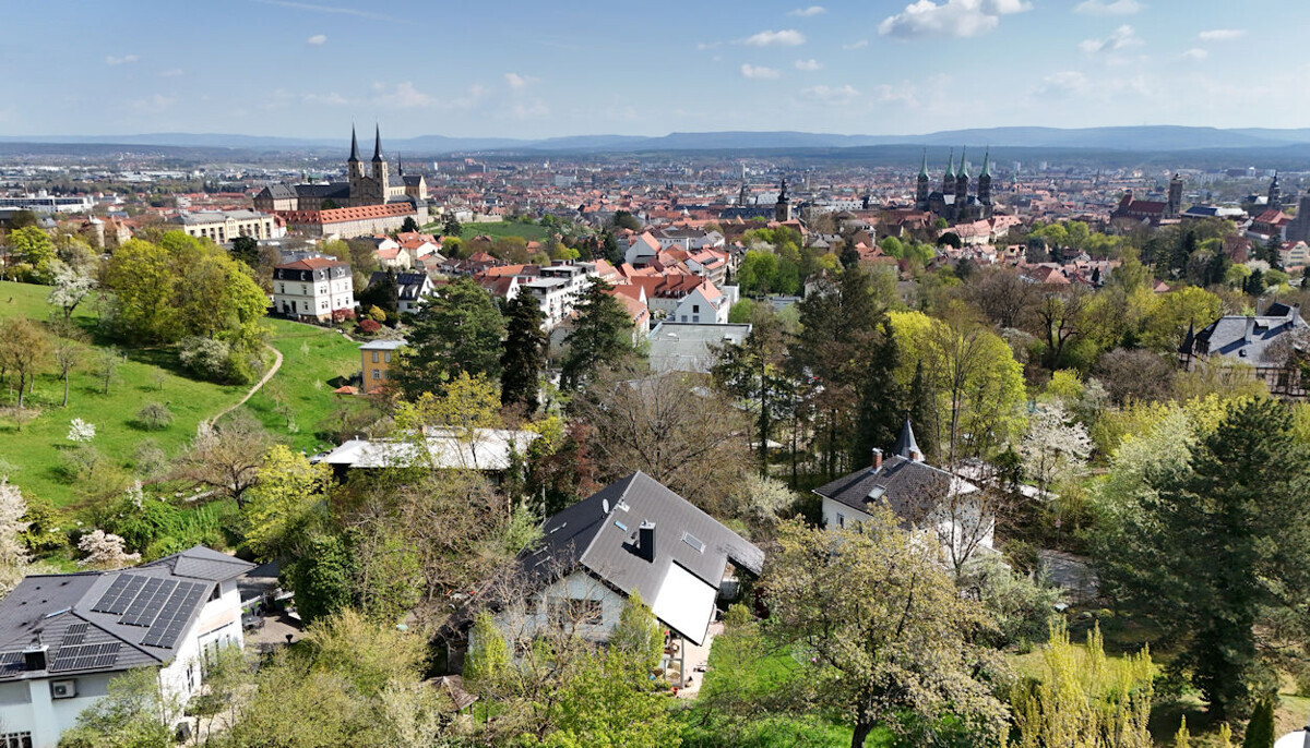 weitläufiger Blick über Bamberg