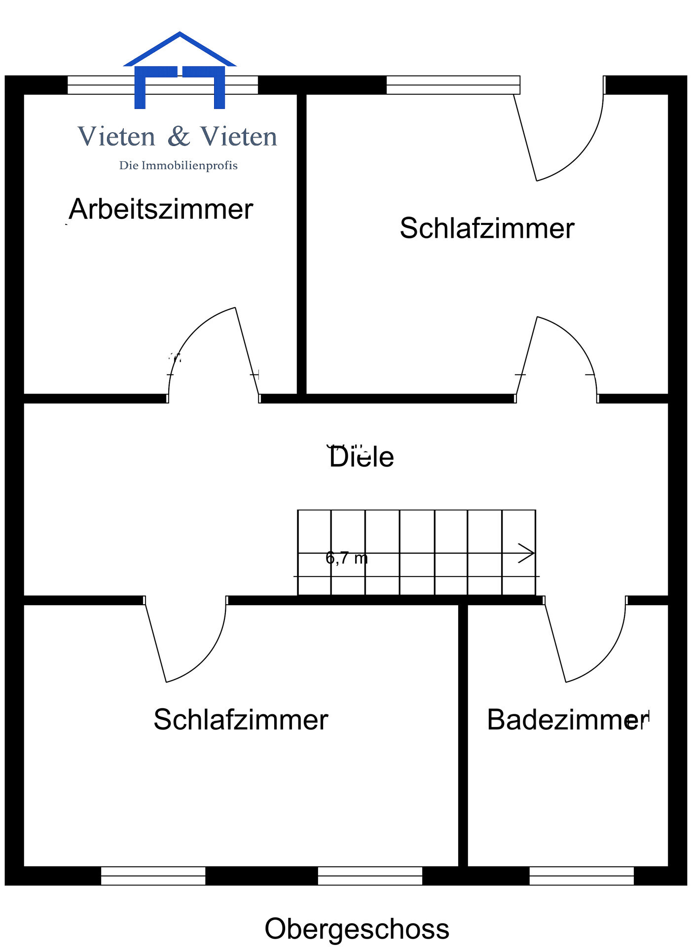 Grundriss Obergeschoss - Riedweiher 7