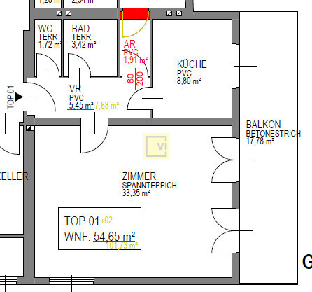 Grundriss Top 1