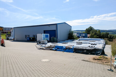 Ansicht-Werkhalle-Fundament-Wohnhaus