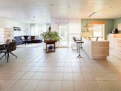 Wohn- und Essbereich und Küche