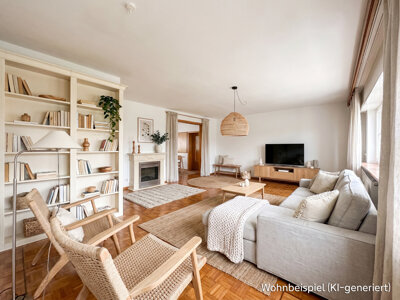 Bungalow Wohnzimmer KI-Generiert
