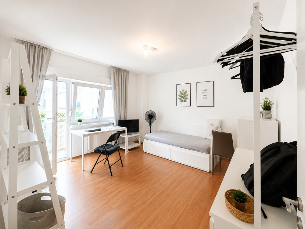 WG-geeignete 2-Zimmer-Wohnung mit Balkon |Möbliert & All-Inclusive-Miete - Photo 1