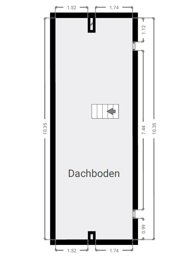 Grundriss Spitzboden