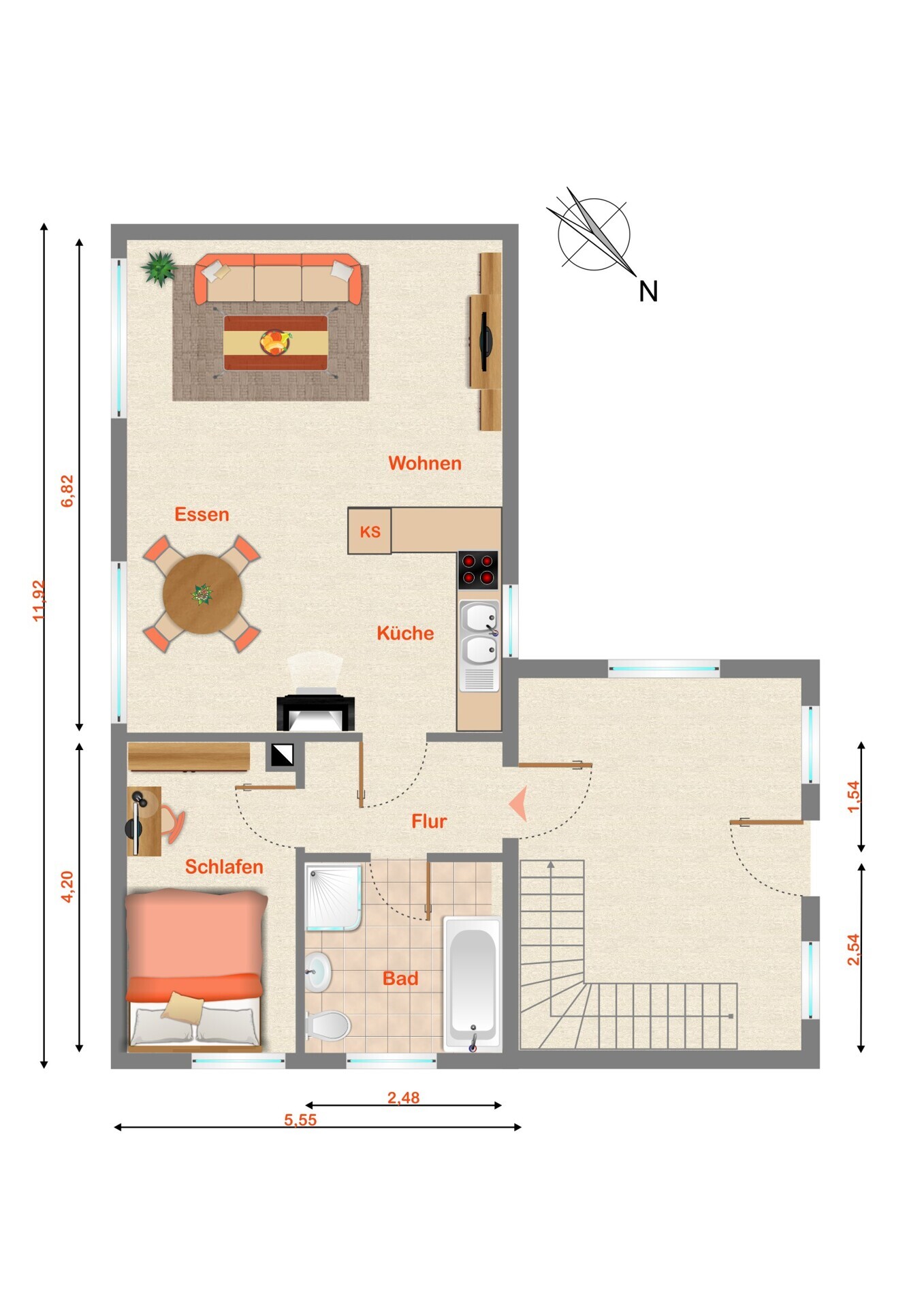 Grundriss Bungalow