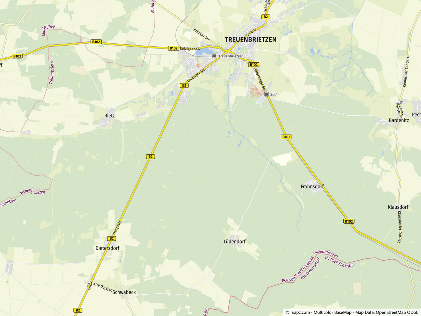 Geolyzer Kartenausschnitt