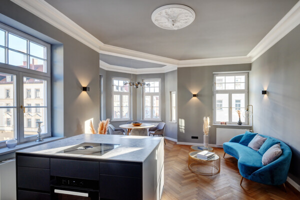 Wohn-/Esszimmer (Musterwohnung)