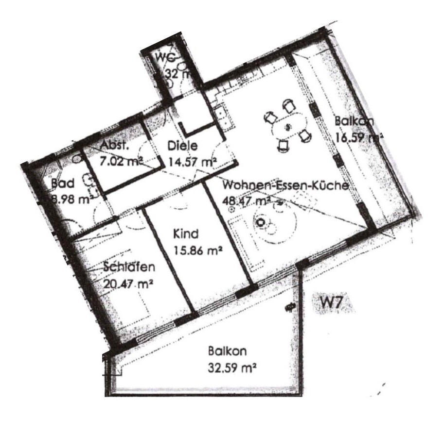 Grundriss Wohnung Altbestand