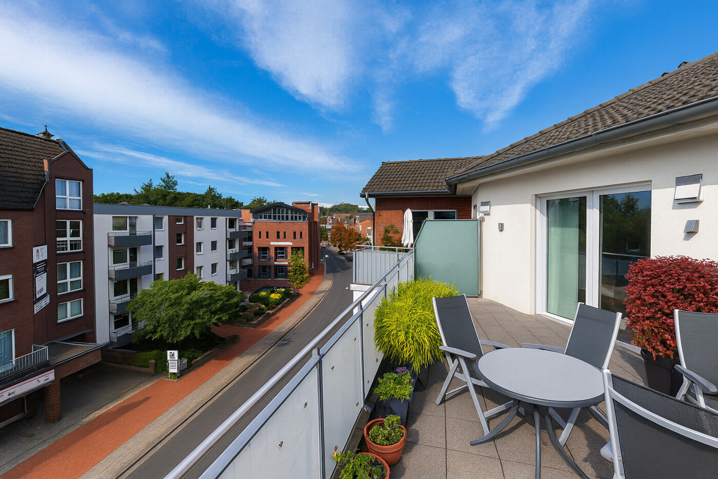 Blick von der Dachterrasse