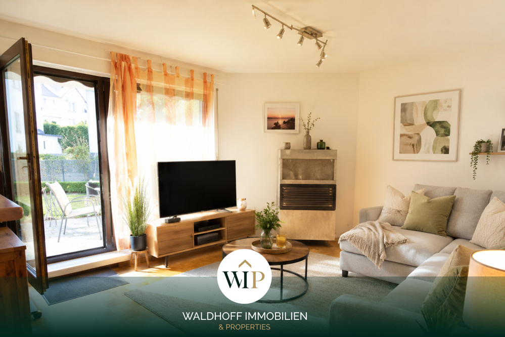 Schöne 2 ZKB Wohnung mit Terrasse, Garten und Tiefgaragenstellplatz