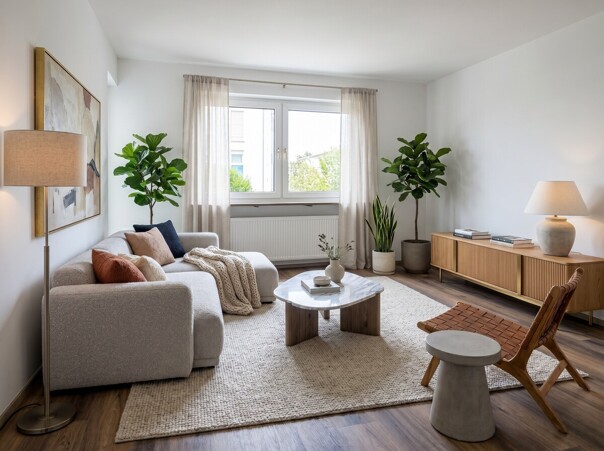 Wohnzimmer gestaged