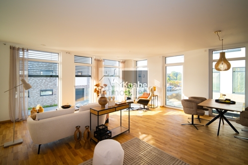 Lichtdurchfluteter Wohnraum