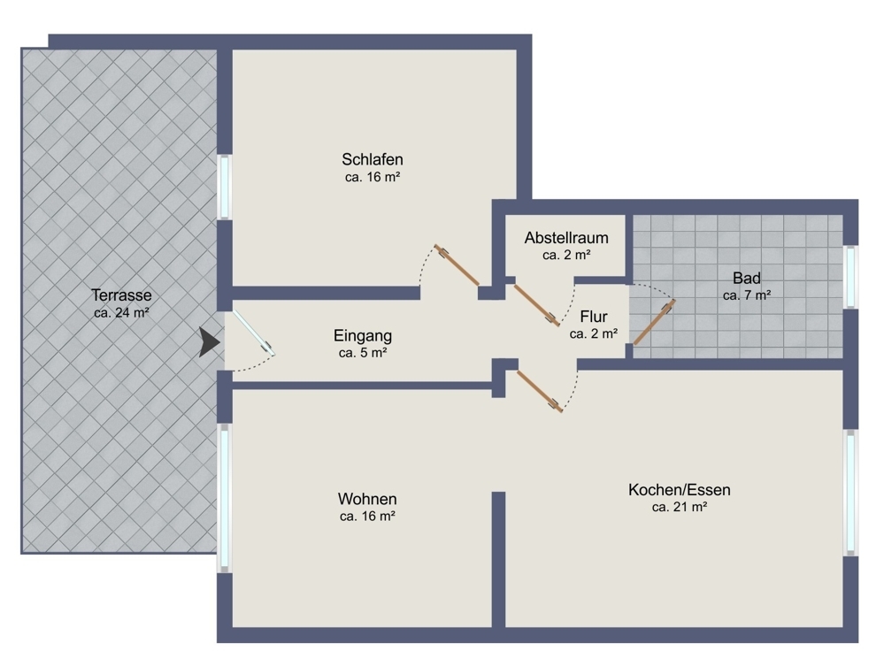Erstbezug - Barrierefreie Neubauwohnung mit Einbauküche, überdachter Terrasse und PKW-Stellplatz in Altenoythe - Photo 2
