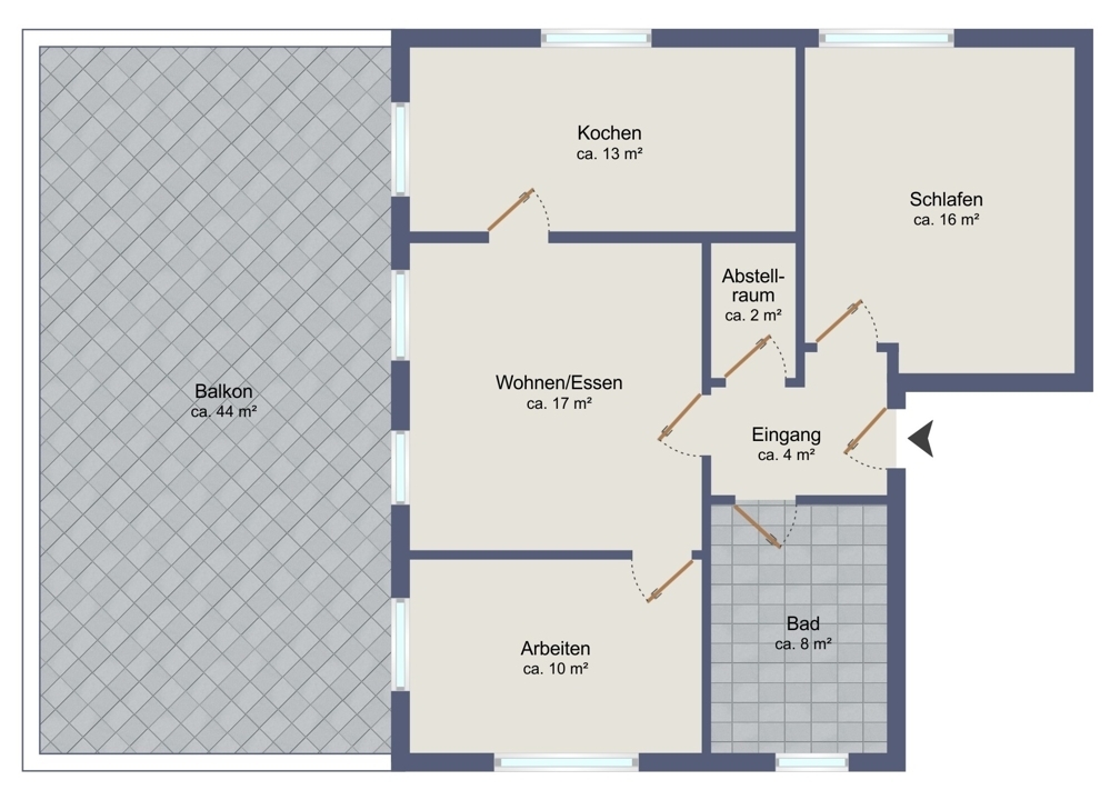 Erstbezug - Neubauwohnung mit Einbauküche, Dachterrasse und PKW-Stellplatz in Altenoythe - Photo 2