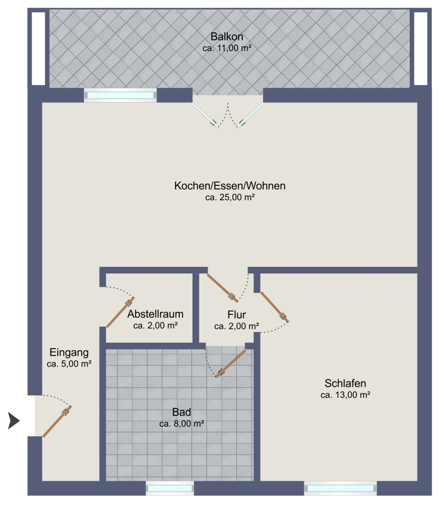 Erstbezug - Neubauwohnung mit Einbauküche, Balkon und PKW-Stellplatz in Altenoythe - Photo 2