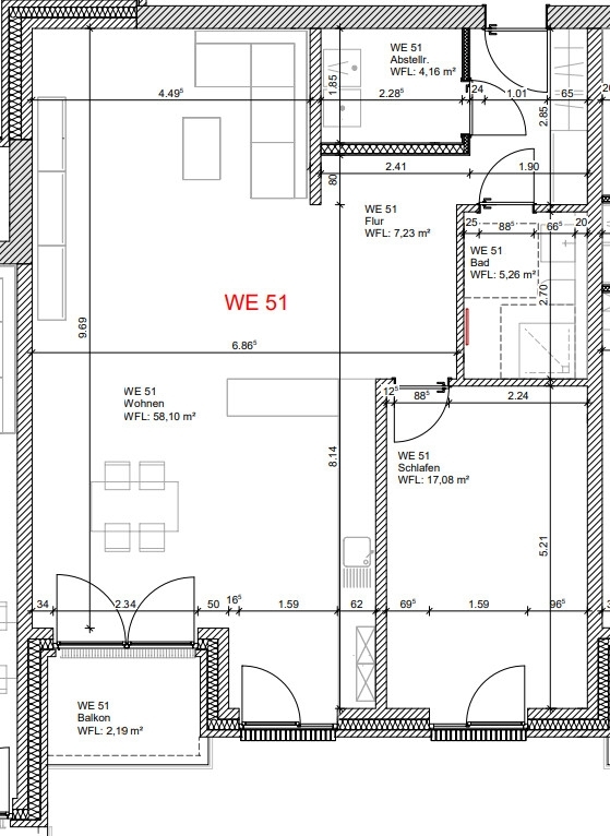 2-Zimmer Wohnung im Obergeschoss in zentraler Lage von Osnabrück ! - Photo 4