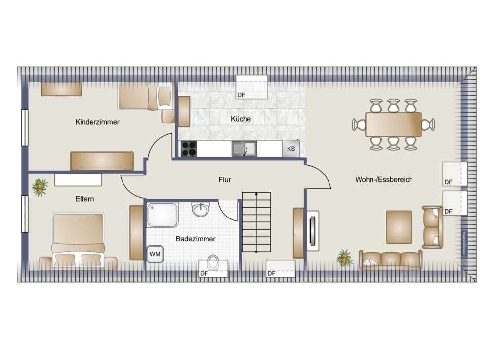 Gemütliche, voll möblierte OG-Wohnung im Herzen von Carolinensiel - Foto 3