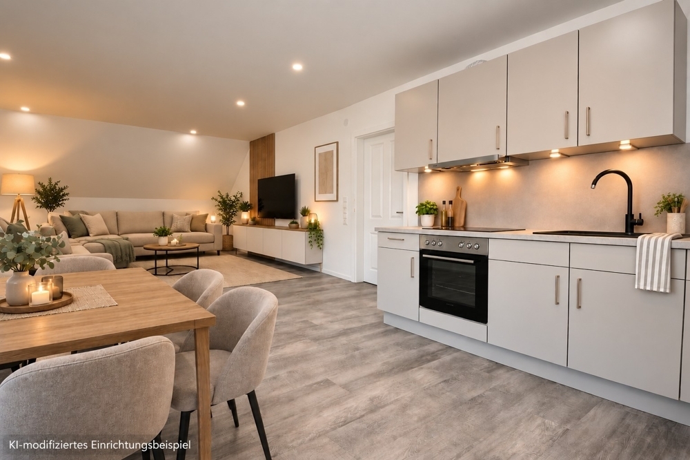 Großzügig Wohnen mit Dachterrasse - attraktive Dachgeschosswohnung mit Einbauküche in Gehlenberg - Foto 2