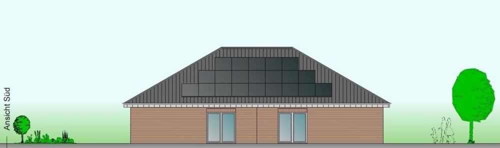 KfW 55 Effizienzhaus: Neubau-Bungalowhälfte mit EBK und PV-Anlage inkl. Speicher in Mittegroßefehn - Foto 3