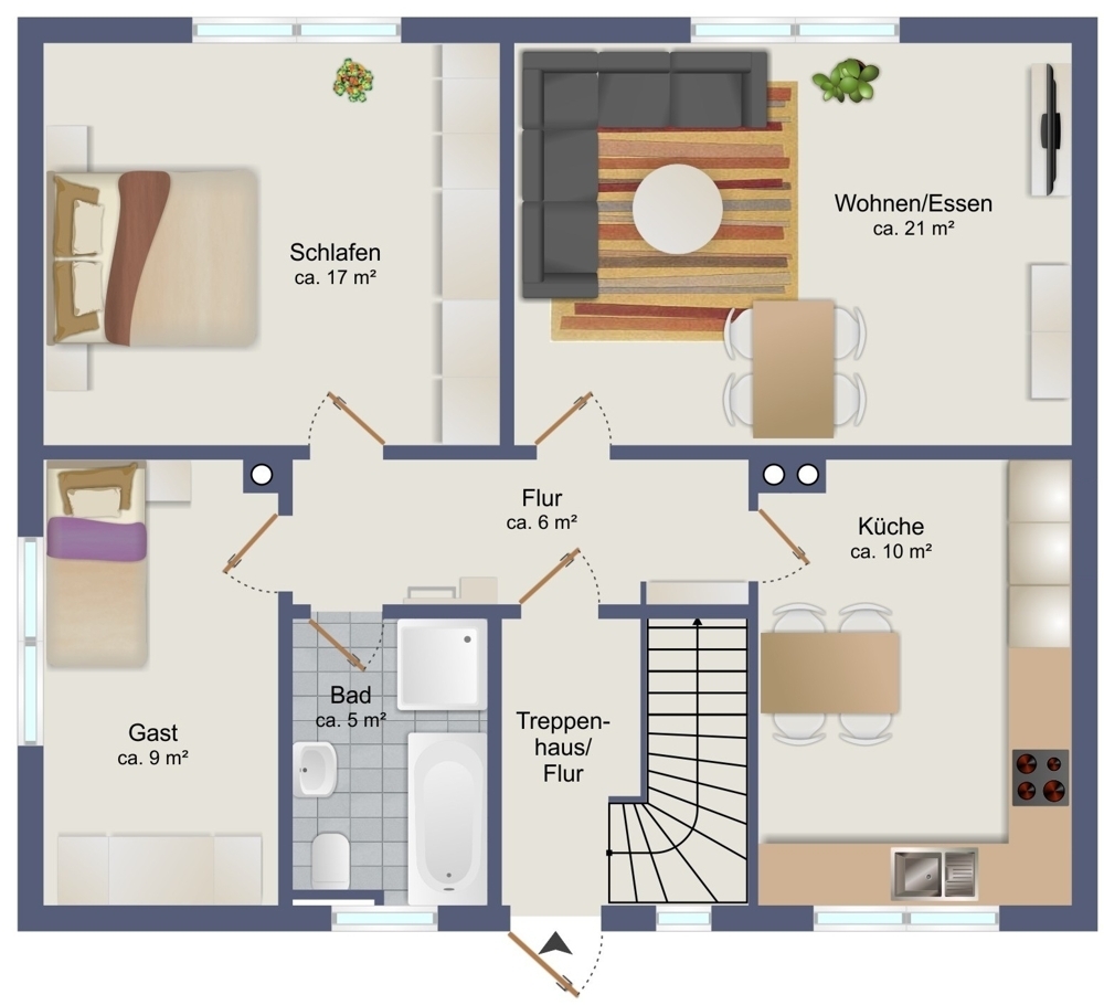 Freuen Sie sich auf ein frisch saniertes Zuhause - Erdgeschosswohnung mit Einbauküche in Friesoythe - Photo 1