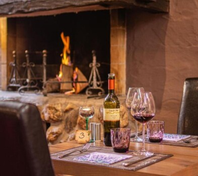 Restaurant mit Kamin