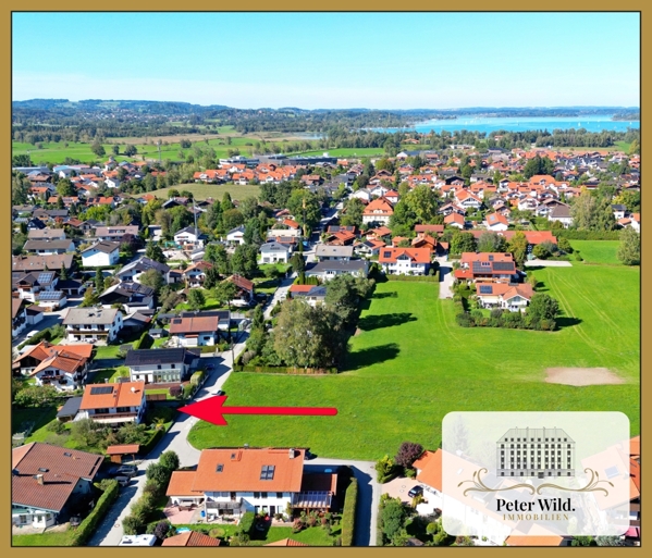 Luftbild mit Chiemsee