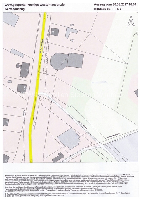 Flurkarte Flur 11, Flurstück 85 und 8.2