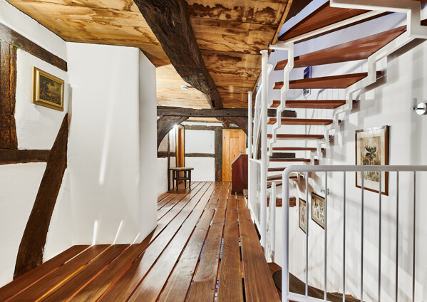 Das eindrucksvolle Treppenhaus 