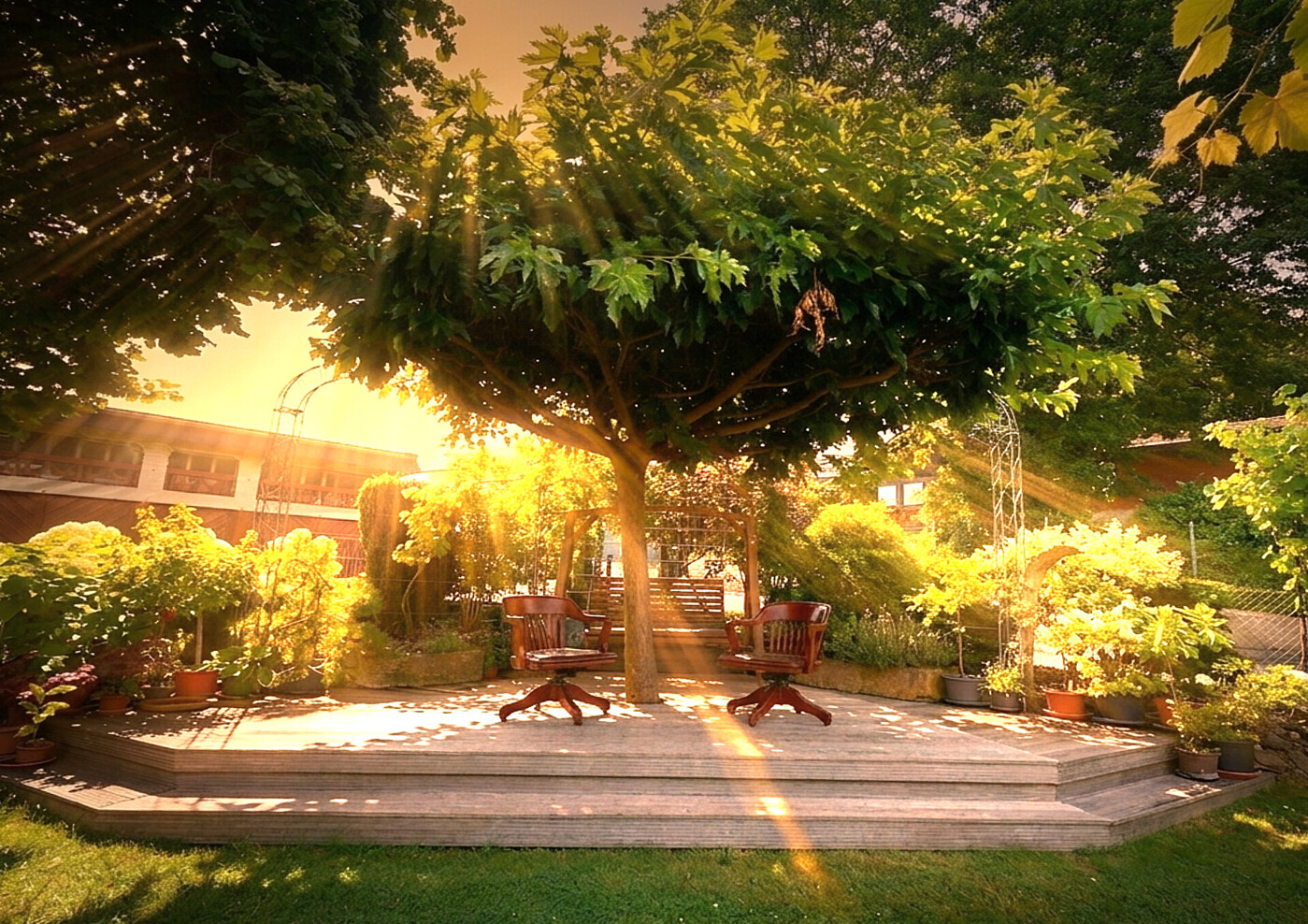 Sitzecke im Garten