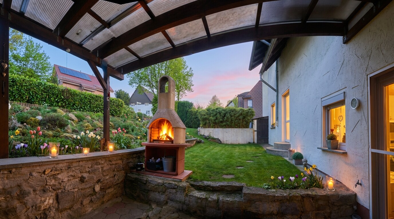 überdachte Terrasse   