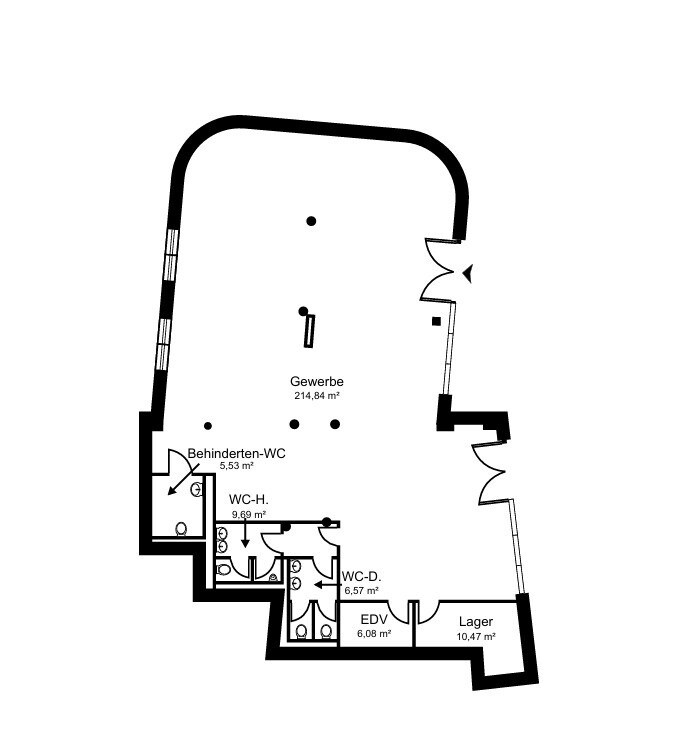 Grundriss EG, ca. 253 qm