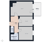 Sonnige, frisch sanierte 2-Zimmer-Wohnung mit Loggia in St. Kanzian (Höhenweg 3)