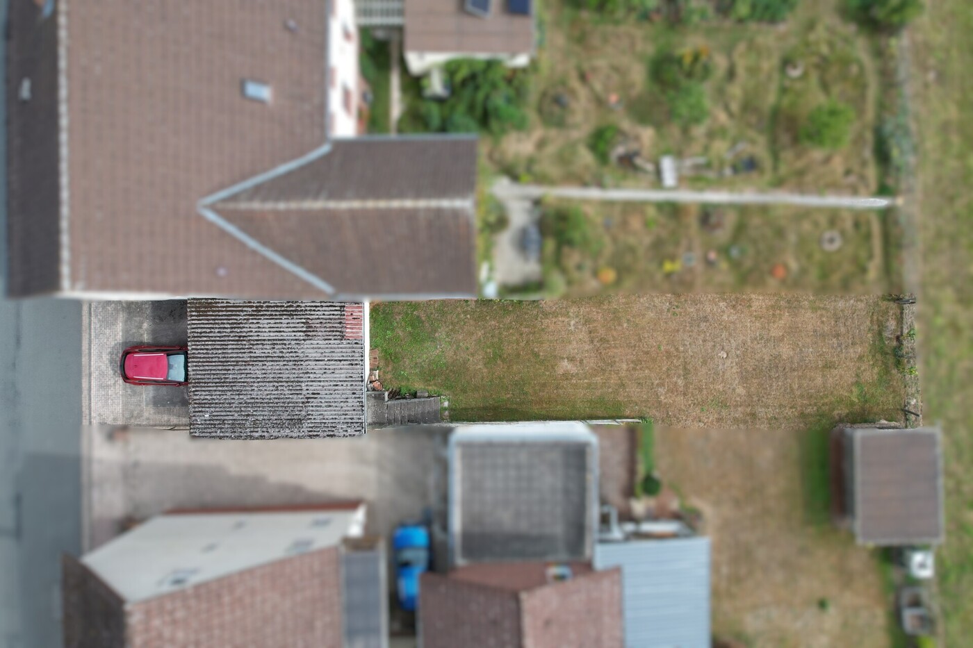 Draufsicht Garage/Garten