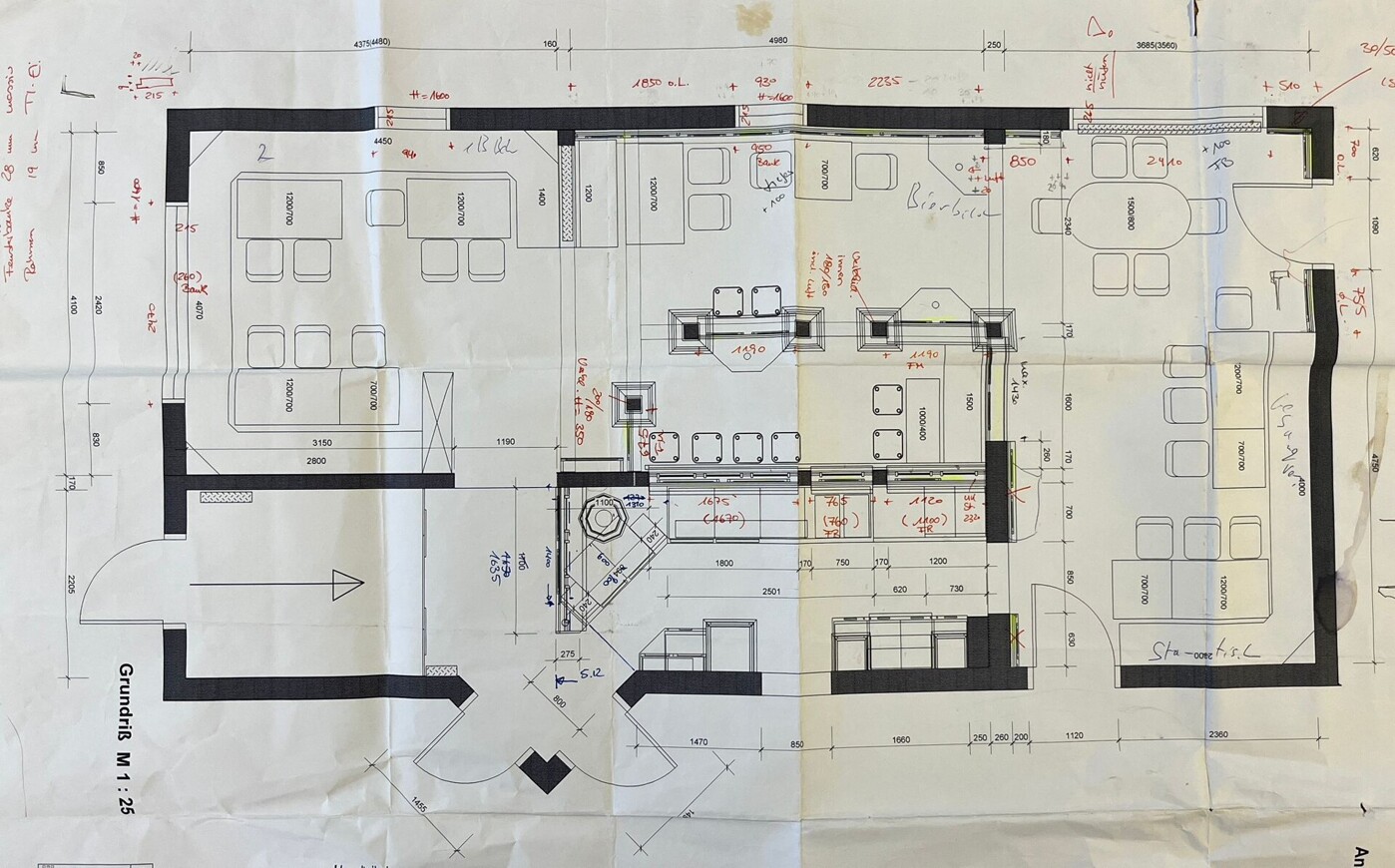 Grundriss EG Thekenbereich