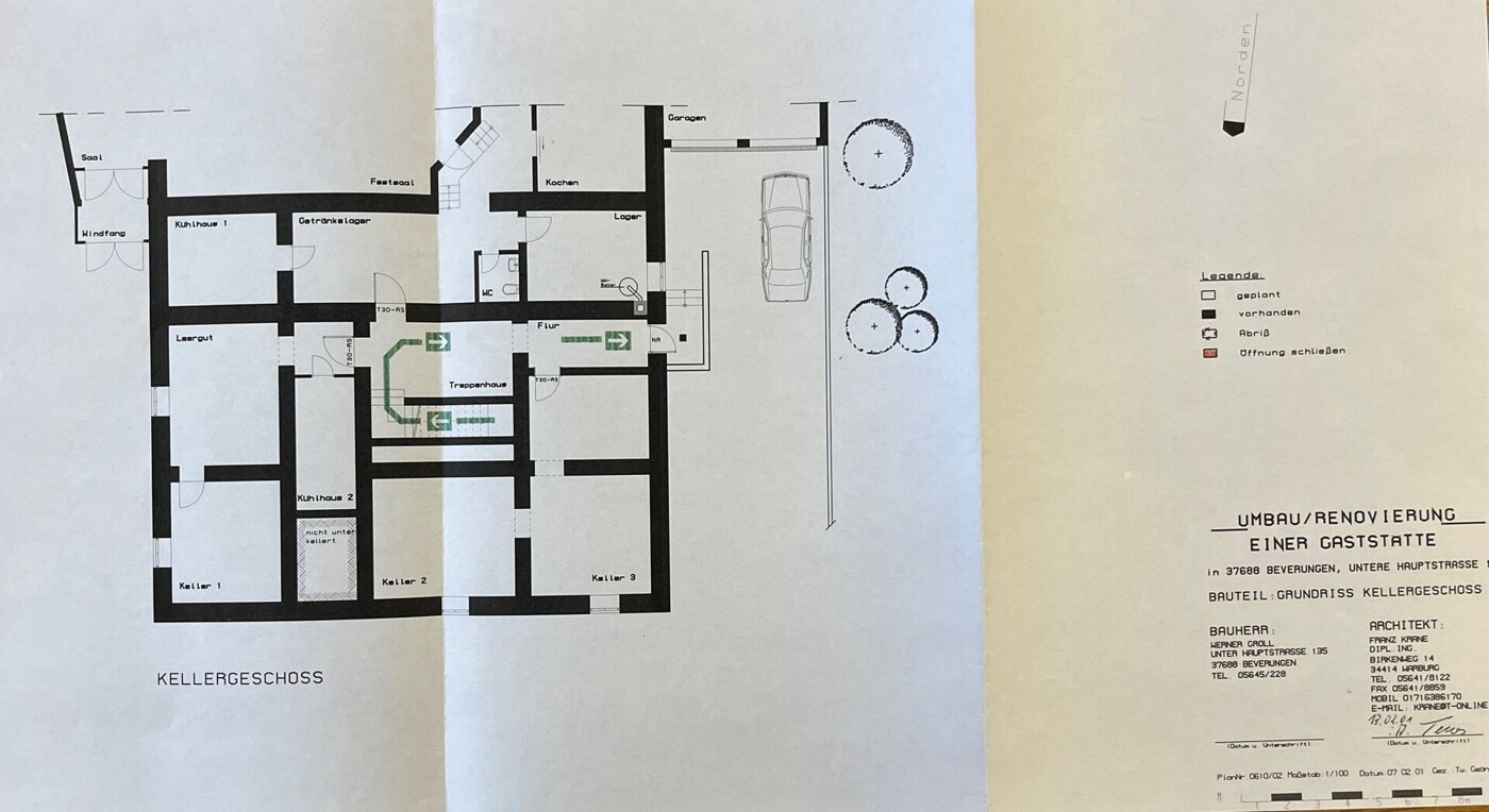 Grundriss Keller 2001
