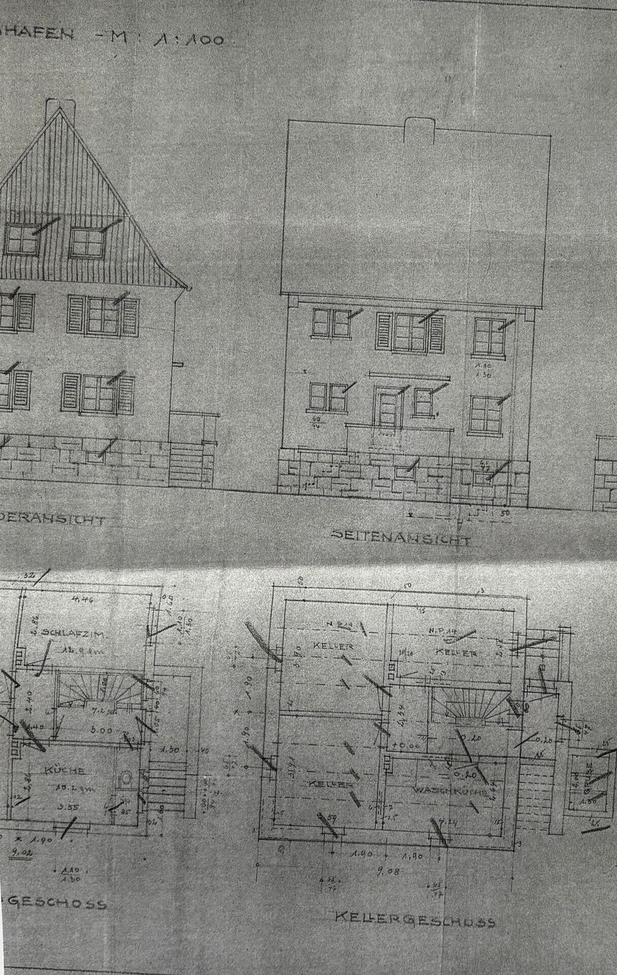 Grundriss KG, Ansichten
