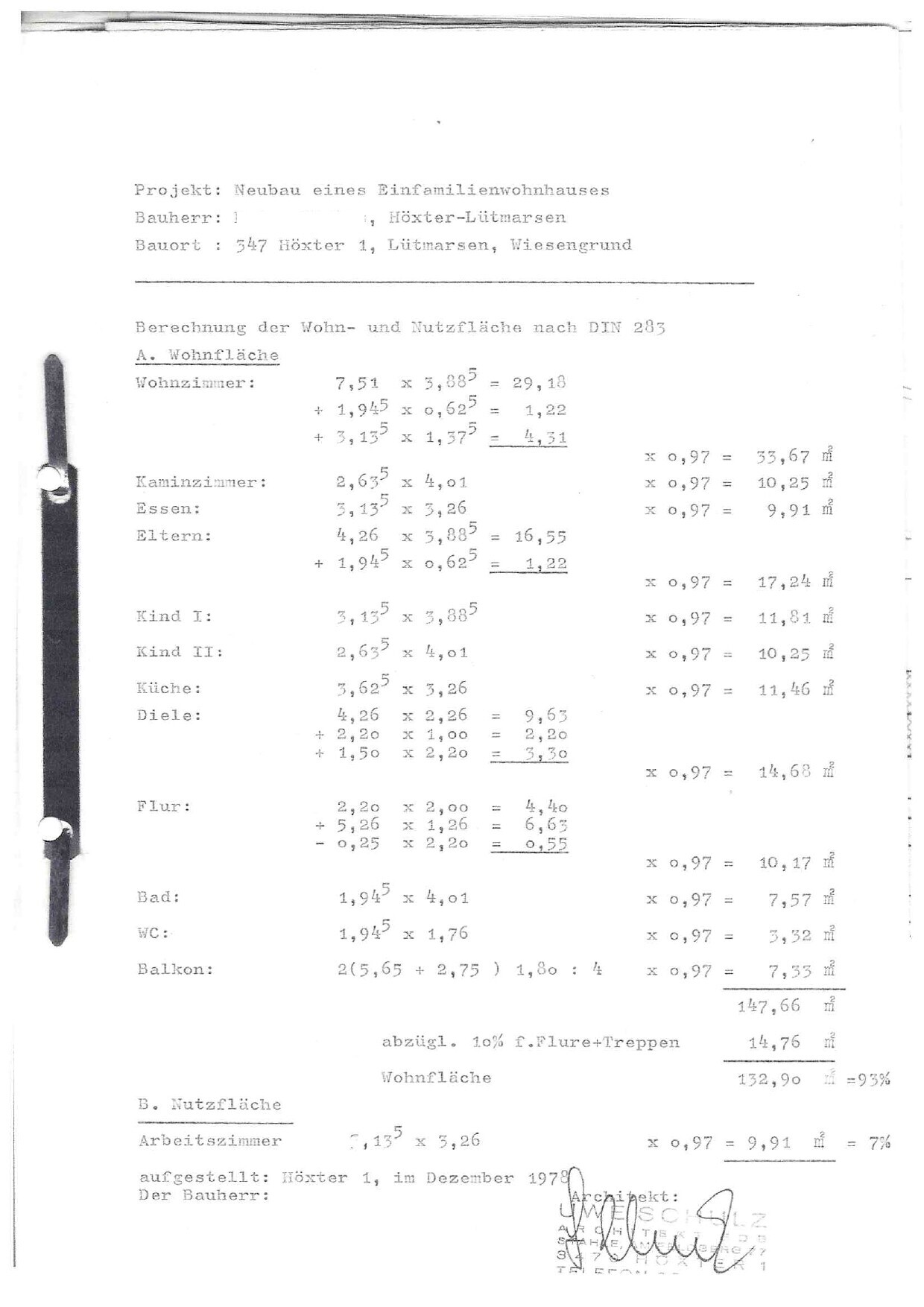 Wohnflächenberechnung