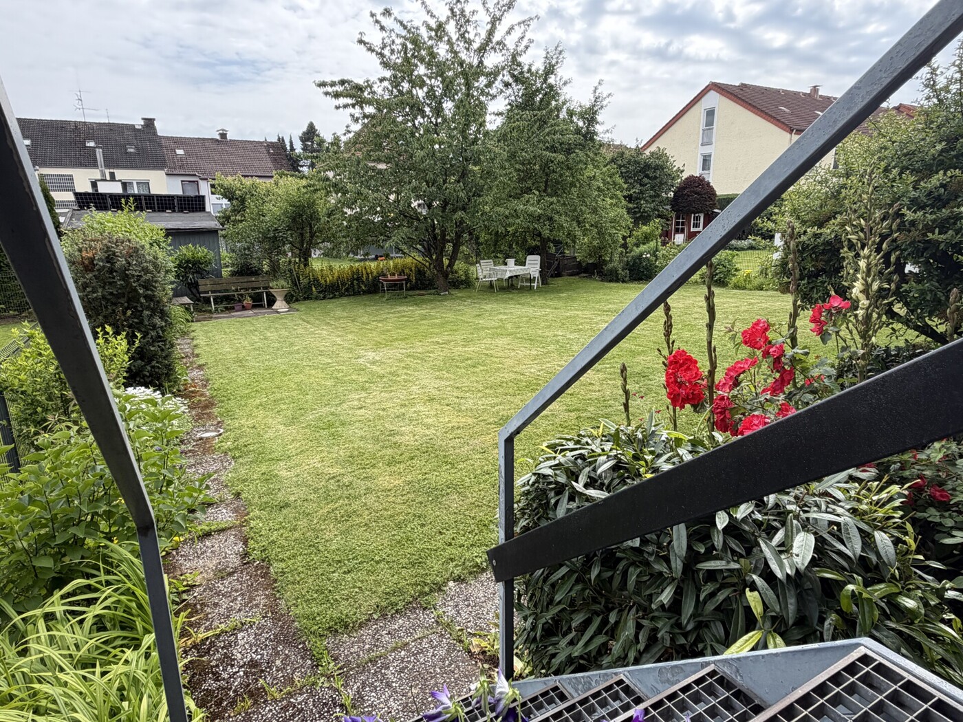Treppe zum Gemeinschaftsgarten