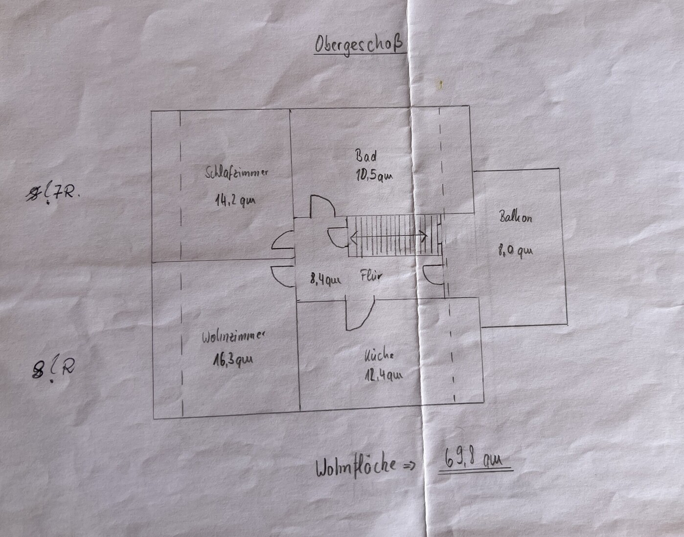 Grundriss OG mit Wohnflächen