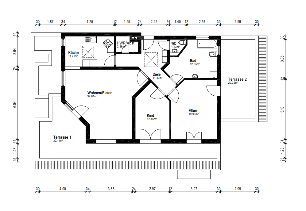 Grundriss neu gezeichnet
