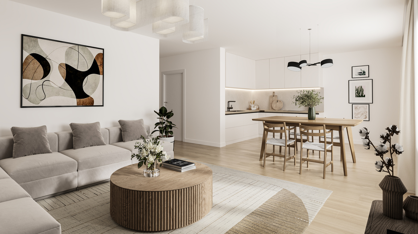 Wohn-Koch und Esszimmer