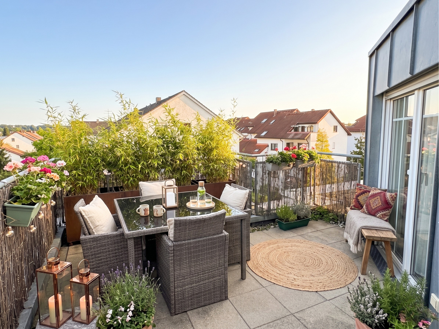 Dachterrasse virtuell homestaging