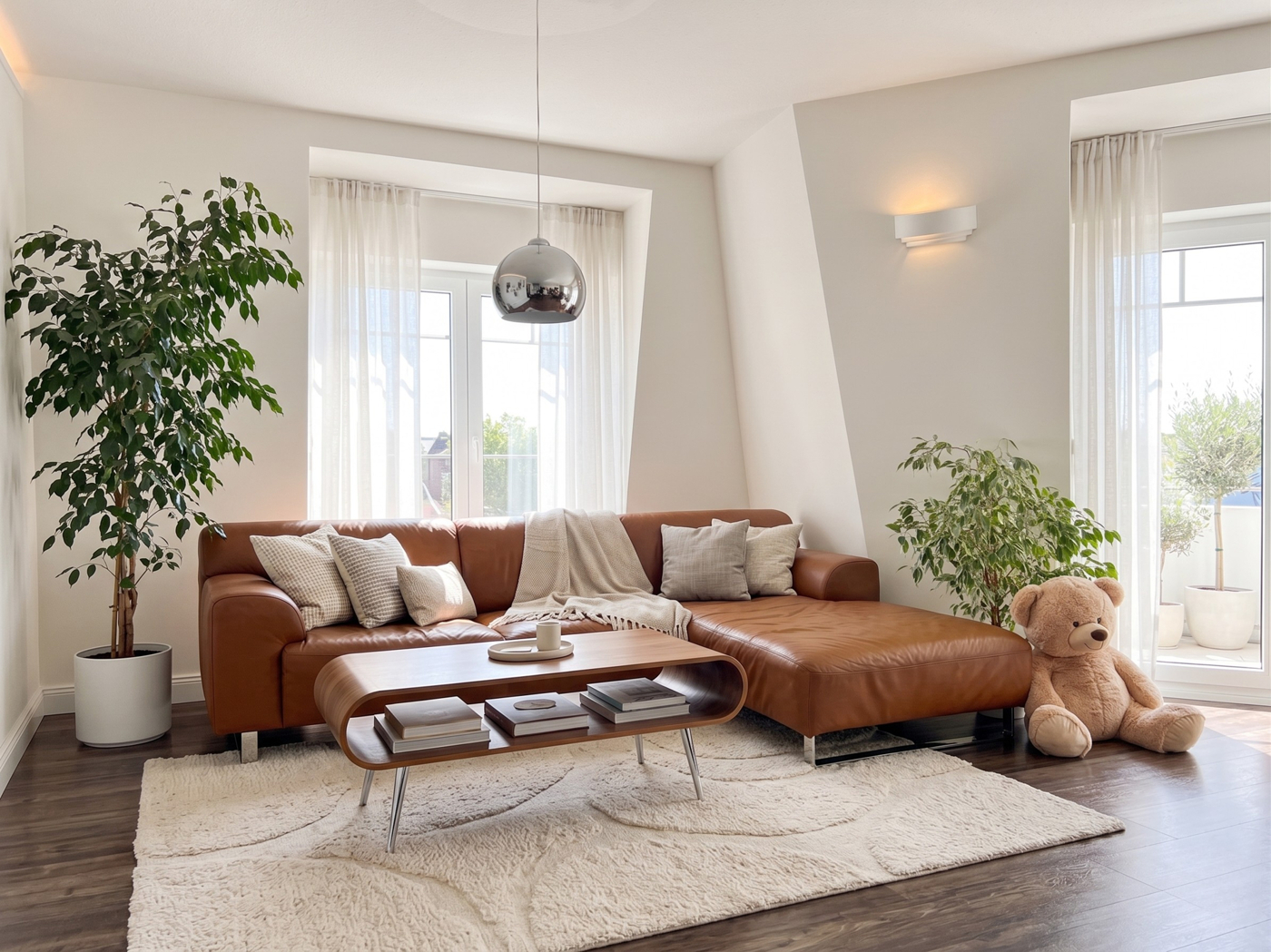 Wohnzimmer virtuell homestaging
