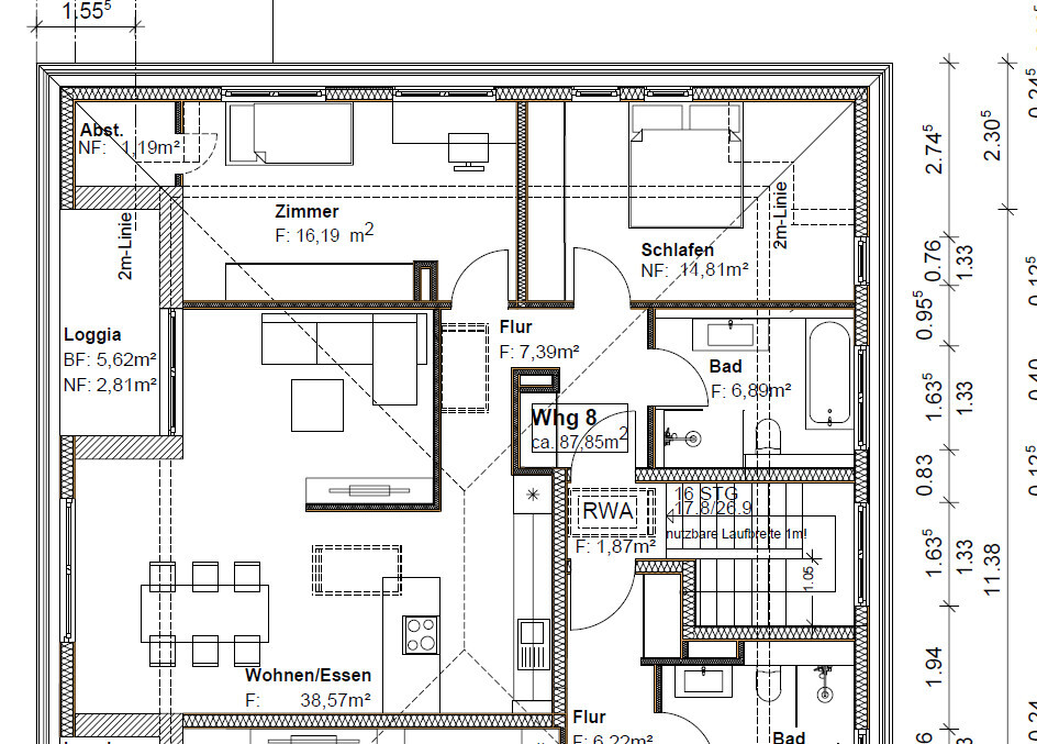 Erstbezug: Moderne 3-Zimmer-Wohnung mit Einbauküche - Photo 5