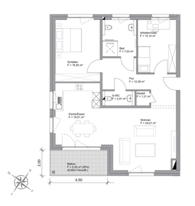 Wohnung Nr. 4 - 1. Obergeschoss