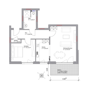 Wohnung Nr. 6 - 1. Obergeschoss