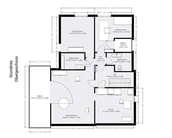 Grundriss Obergeschoss